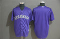 Custom Fan-Made Purple Colorado Rockies Baseball Jersey Colorado Rockies Purple Baseball Jersey