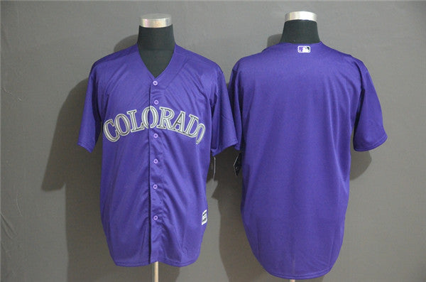 Custom Fan-Made Purple Colorado Rockies Baseball Jersey Colorado Rockies Purple Baseball Jersey