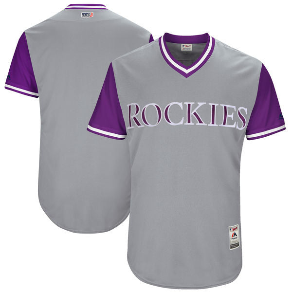 Custom Fan-Made Gray 2017 Colorado Rockies Baseball Jersey Colorado Rockies Grey 2017 Baseball Jersey