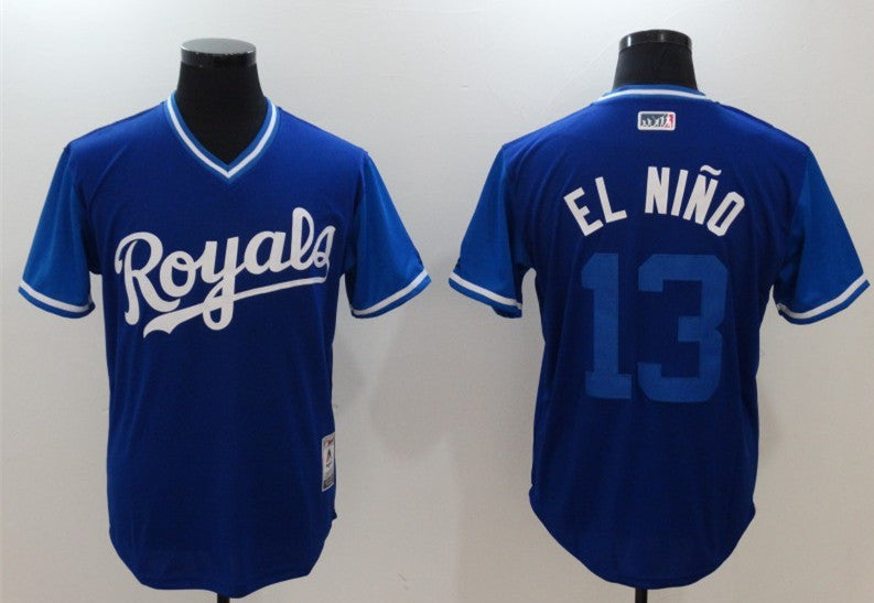 Custom Fan-Made Salvador Perez El Nino Kansas City Royals #13 2017 Baseball Jersey
