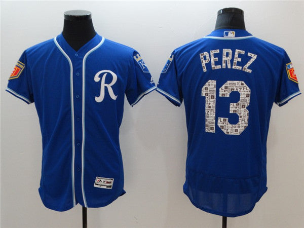 Custom Fan-Made Salvador Perez Spring Training Kansas City Royals #13 2018 Baseball Jersey