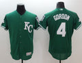 Custom Fan-Made Alex Gordon Celtic Kansas City Royals #4 Green Baseball Jersey