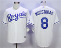 Custom Fan-Made Mike Moustakas Kansas City Royals #8 White Baseball Jersey