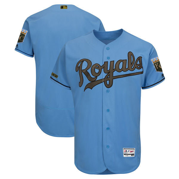 Custom Fan-Made Blue 2018 Kansas City Royals Baseball Jersey Kansas City Royals Blue 2018 Baseball Jersey