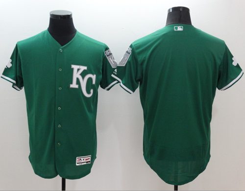 Custom Fan-Made Celtic Green Kansas City Royals Baseball Jersey Kansas City Royals Green Baseball Jersey