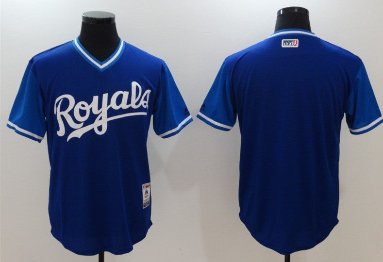 Custom Fan-Made Navy 2017 Kansas City Royals Baseball Jersey Kansas City Royals Navy 2017 Baseball Jersey