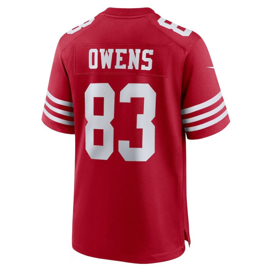 SF.49ers #83 Terique Owens Scarlet Team Game Stitched American Football Jerseys