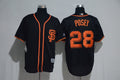 Custom Fan-Made Buster Posey San Francisco Giants #28 Black Baseball Jersey