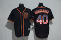 Custom Fan-Made Madison Bumgarner USA Flag San Francisco Giants #40 Black Baseball Jersey