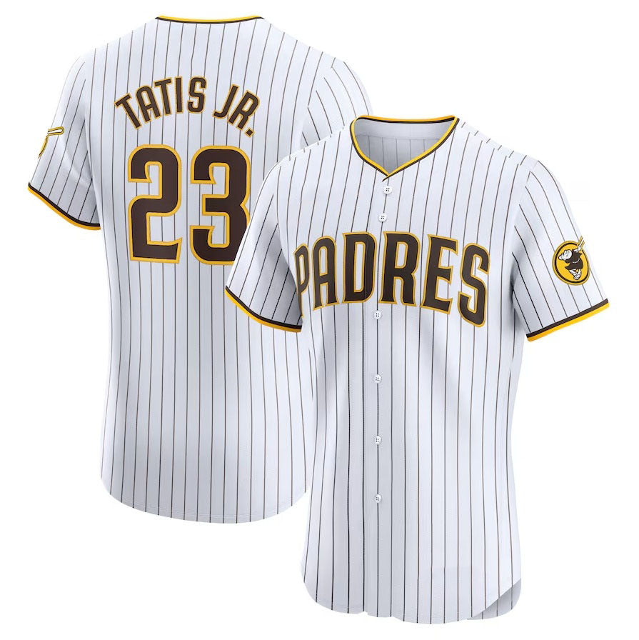 San Diego Padres #23 Fernando Tatis Jr. Home Elite Jersey - White Stitched Baseball Jersey