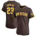 San Diego Padres #23 Fernando Tatis Jr. Road Elite Player Jersey - Brown Stitched Baseball Jersey