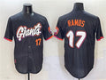 San Francisco Giants #17 Heliot Ramos Anthracite 2025 City Connect Limited Stitched Baseball Jersey