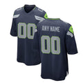 Custom S.Seahawks  College Navy Game Jersey American Jerseys Stitched Football Jerseys