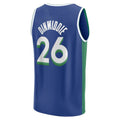 D.Mavericks #26 Spencer Dinwiddie Fanatics Branded 2022-23 Fastbreak Jersey City Edition Blue Stitched American Basketball Jersey