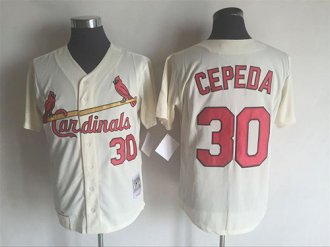 Custom Fan-Made Jonathan Broxton St. Louis Cardinals #30 Throwback Baseball Jersey