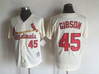 Custom Fan-Made Bob Gibson St. Louis Cardinals #45 Throwback Baseball Jersey