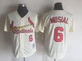 Custom Fan-Made Stan Musial St. Louis Cardinals #6 Throwback Baseball Jersey