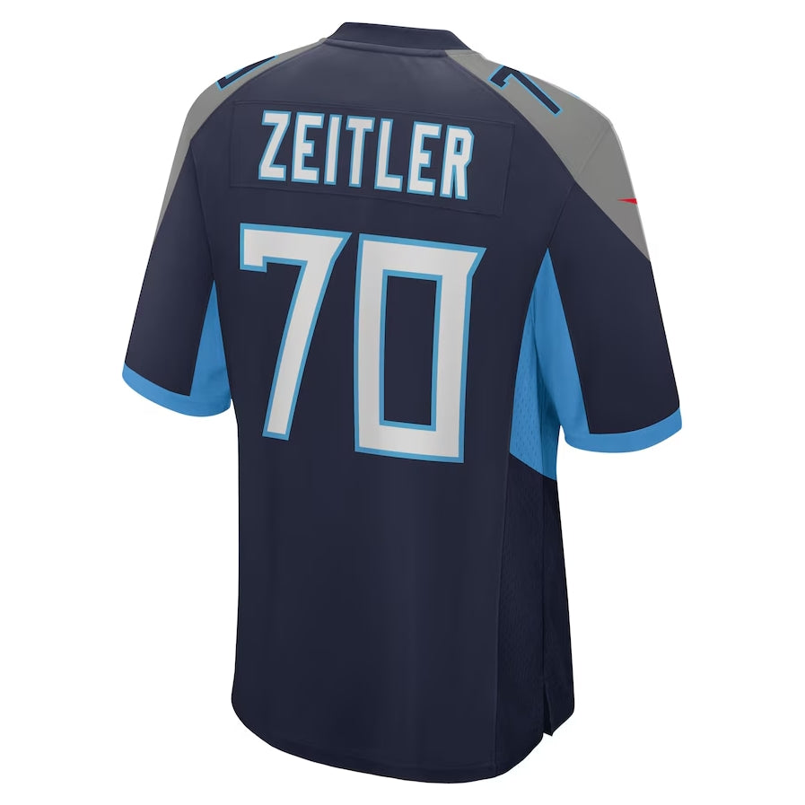 T.Titans #70 Kevin Zeitler Navy Team Game Stitched American Football Jersey