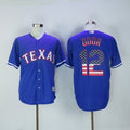 Custom Fan-Made Rougned Odor USA Flag Texas Rangers #12 Baseball Jersey