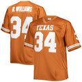 T.Longhorns #34 Ricky Williams Big & Tall Throwback Jersey - Texas Orange American College Jerseys