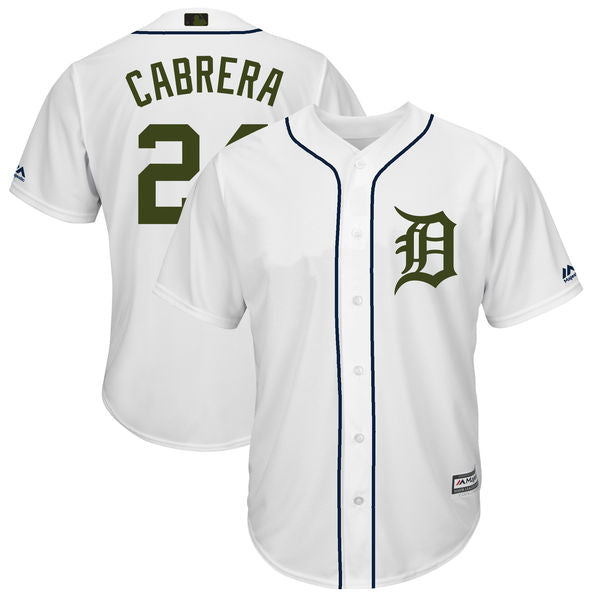 Custom Fan-Made Miguel Cabrera Detroit Tigers #24 White 2018 Baseball Jersey
