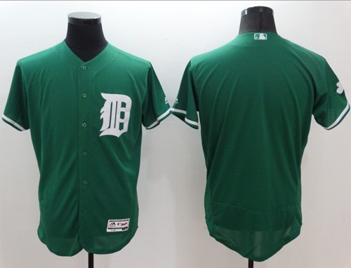 Custom Fan-Made Celtic Green Detroit Tigers Baseball Jersey Detroit Tigers Green Baseball Jersey