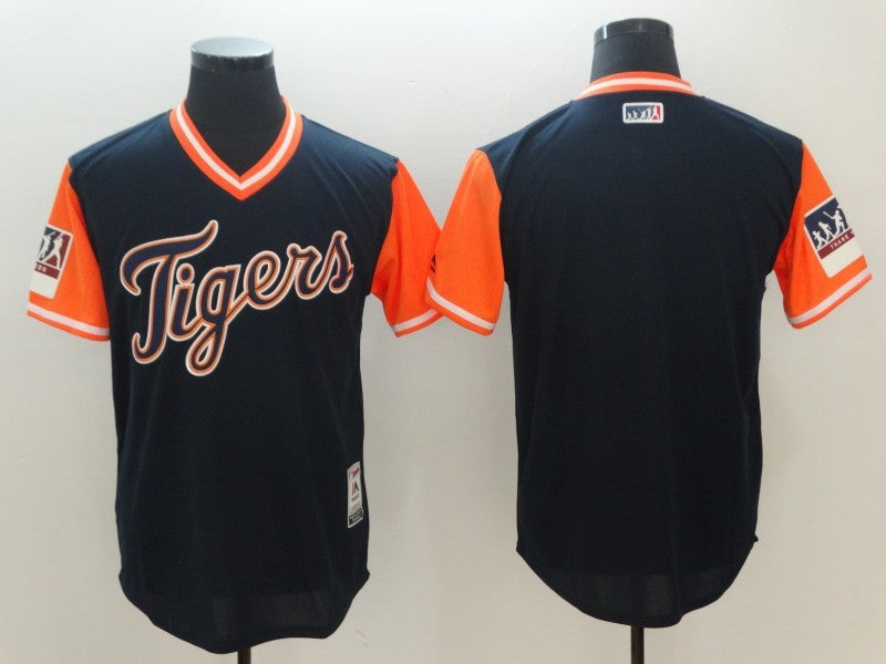 Custom Fan-Made Navy 2018 Detroit Tigers Baseball Jersey Detroit Tigers Navy 2018 Baseball Jersey