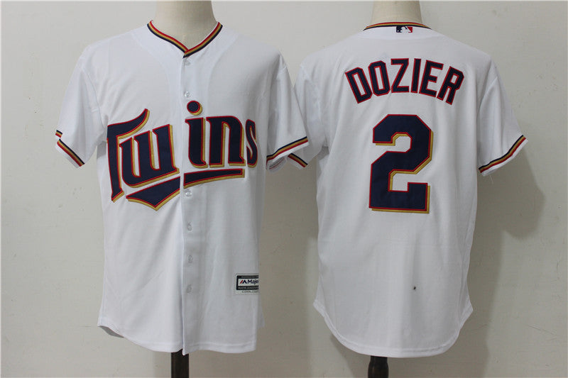Custom Fan-Made Brian Dozier Minnesota Twins #2 White Baseball Jersey