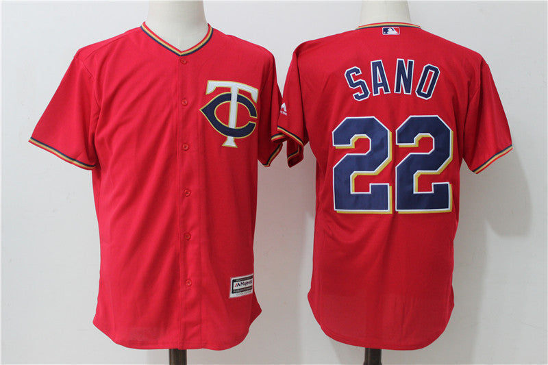 Custom Fan-Made Miguel Sano Minnesota Twins #22 Red Baseball Jersey