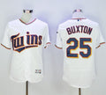 Custom Fan-Made Byron Buxton Minnesota Twins #25 White Baseball Jersey