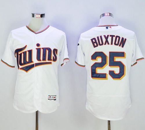 Custom Fan-Made Byron Buxton Minnesota Twins #25 White Baseball Jersey