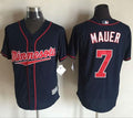 Custom Fan-Made Joe Mauer Minnesota Twins #7 Blue Baseball Jersey