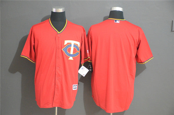 Custom Fan-Made Red Minnesota Twins Baseball Jersey Minnesota Twins Red Baseball Jersey