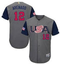 Custom Fan-Made USA Nolan Arenado Style #12 2017 Baseball Jersey