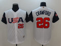 Custom Fan-Made USA Brandon Crawford Jersey.jpg Style #26 White 2017 Baseball Jersey