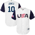 Custom Fan-Made USA Adam Jones Style #10 White 2017 Baseball Jersey
