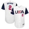 Custom Fan-Made USA Alex Bregman Style #2 White 2017 Baseball Jersey