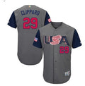 Custom Fan-Made USA Tyler Clippard Style #29 Grey 2017 Baseball Jersey