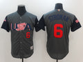 Custom Fan-Made USA Marcus Stroman Style #6 Grey 2017 Baseball Jersey