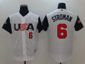 Custom Fan-Made USA Marcus Stroman Style #6 White 2017 Baseball Jersey