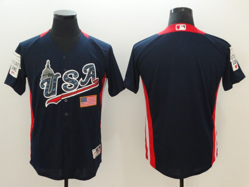 Custom Fan-Made USA Futures Field Navy 2018 All Star Baseball Jersey Style Navy 2018 All-Star Edition Baseball Jersey