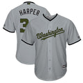 Custom Fan-Made Washington Bryce Harper Style #3 Grey 2018 Baseball Jersey