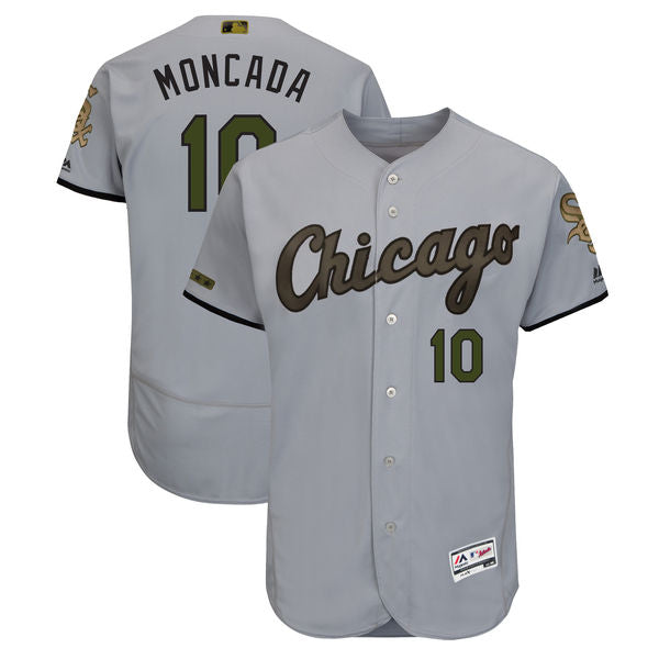 Custom Fan-Made Yoan Moncada Chicago White Sox #10 Grey 2018 Baseball Jersey