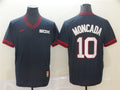 Custom Fan-Made Yoan Moncada Chicago White Sox #10 White Throwback Baseball Jersey