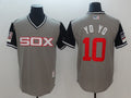 Custom Fan-Made Yoan Moncada YoYo Chicago White Sox #10 Grey 2018 Baseball Jersey