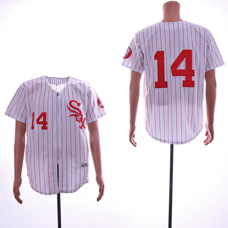 Custom Fan-Made Bill Melton Chicago White Sox #14 White 1972 Throwback Baseball Jersey