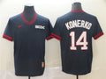 Custom Fan-Made Paul Konerko Chicago White Sox #14 White Throwback Baseball Jersey
