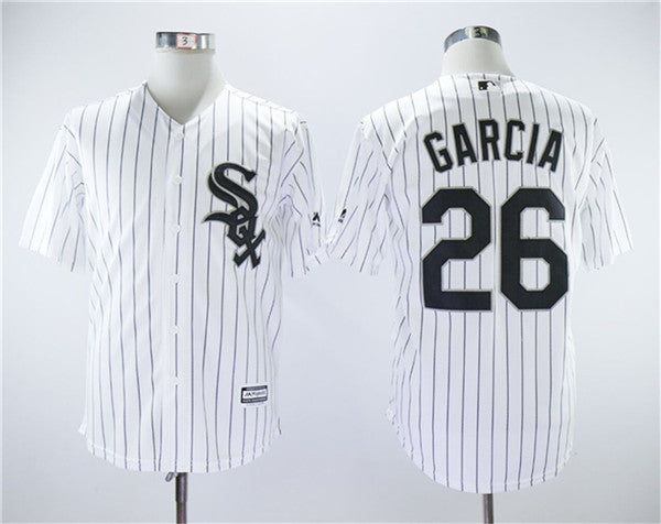 Custom Fan-Made Avisail Garcia Chicago White Sox #26 White Baseball Jersey