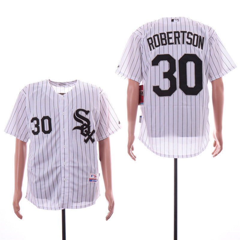 Custom Fan-Made David Robertson Chicago White Sox #30 White Baseball Jersey