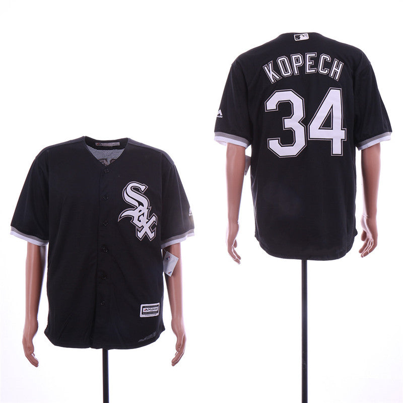 Custom Fan-Made Michael Kopech Chicago White Sox #34 Black Baseball Jersey
